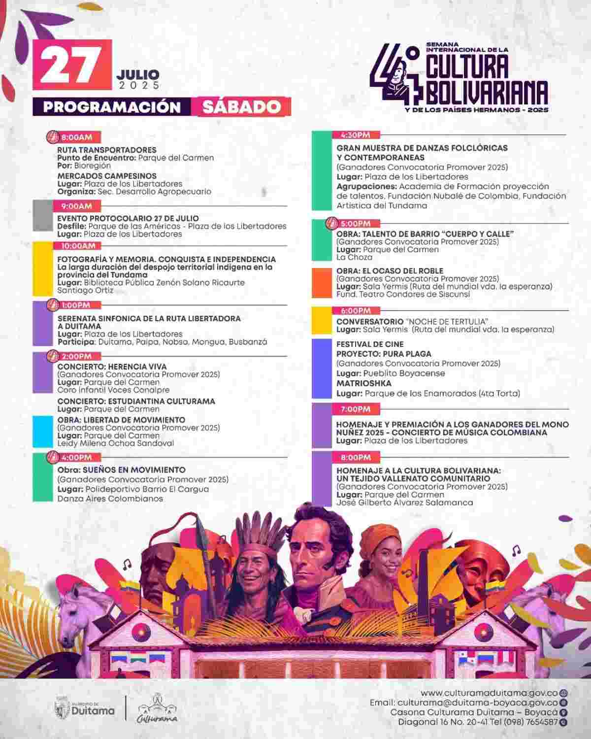 DUITAMA: 44a Semana Internacional de la Cultura Bolivariana y de los Países Hermanos 2025