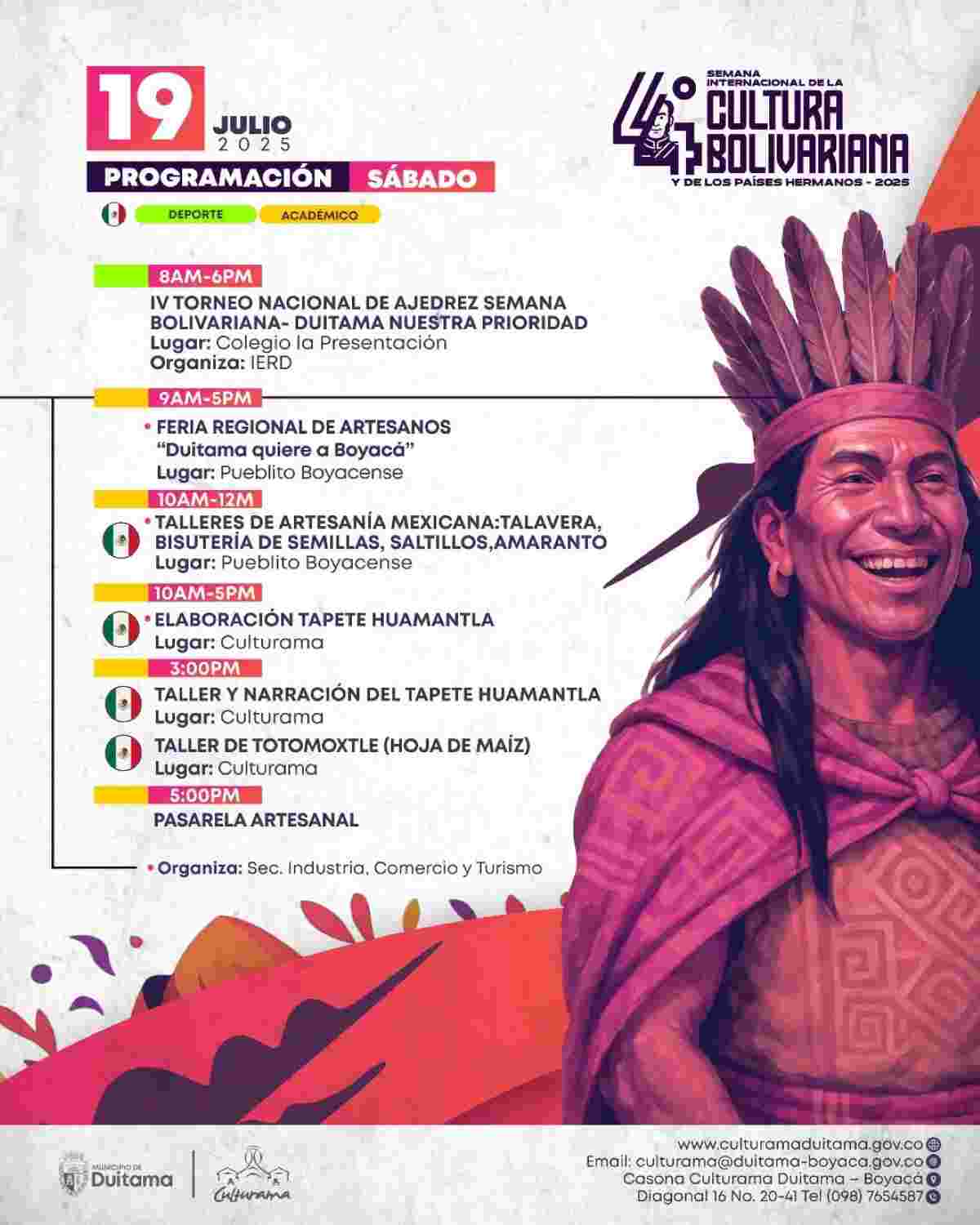 DUITAMA: 44a Semana Internacional de la Cultura Bolivariana y de los Países Hermanos 2025