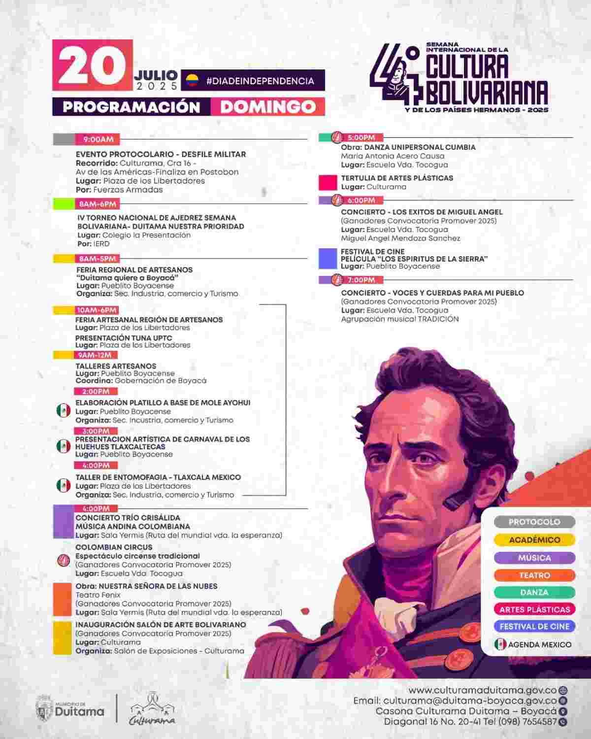 DUITAMA: 44a Semana Internacional de la Cultura Bolivariana y de los Países Hermanos 2025