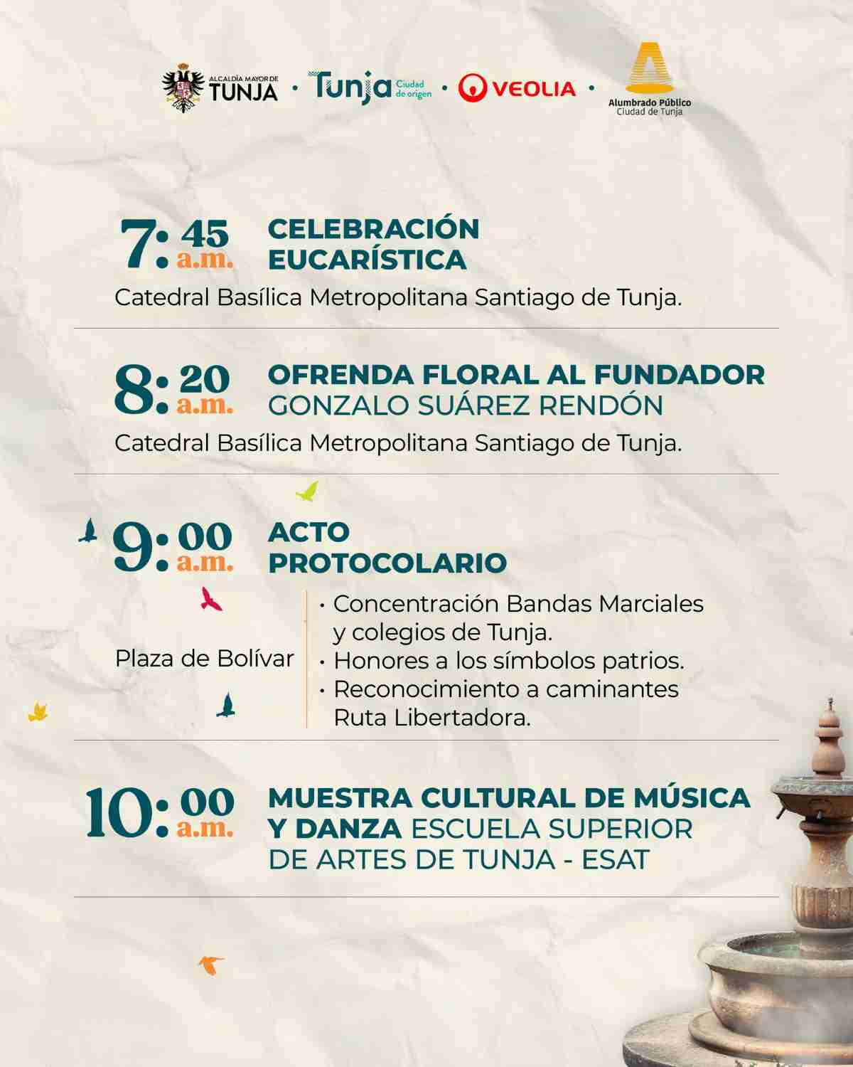 TUNJA: Programación Cumpleaños 486