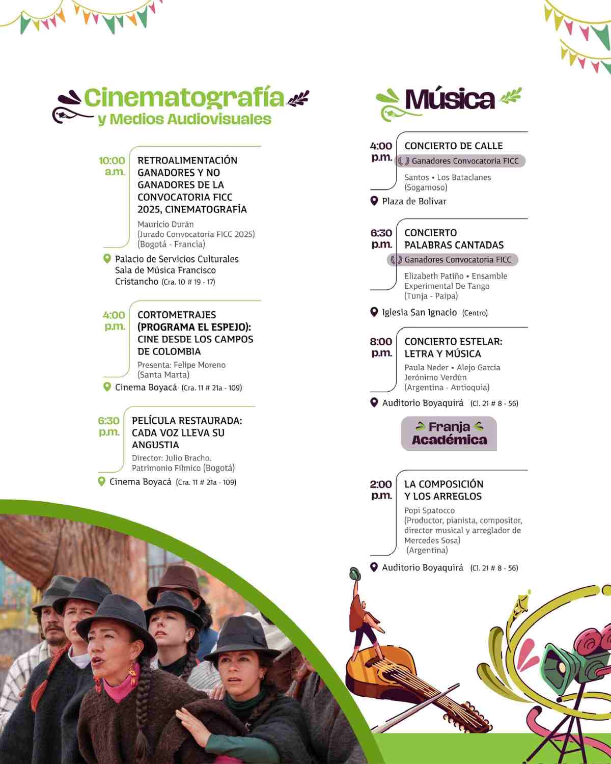 TUNJA: Programación FICC 2025 / sábado 25 de octubre