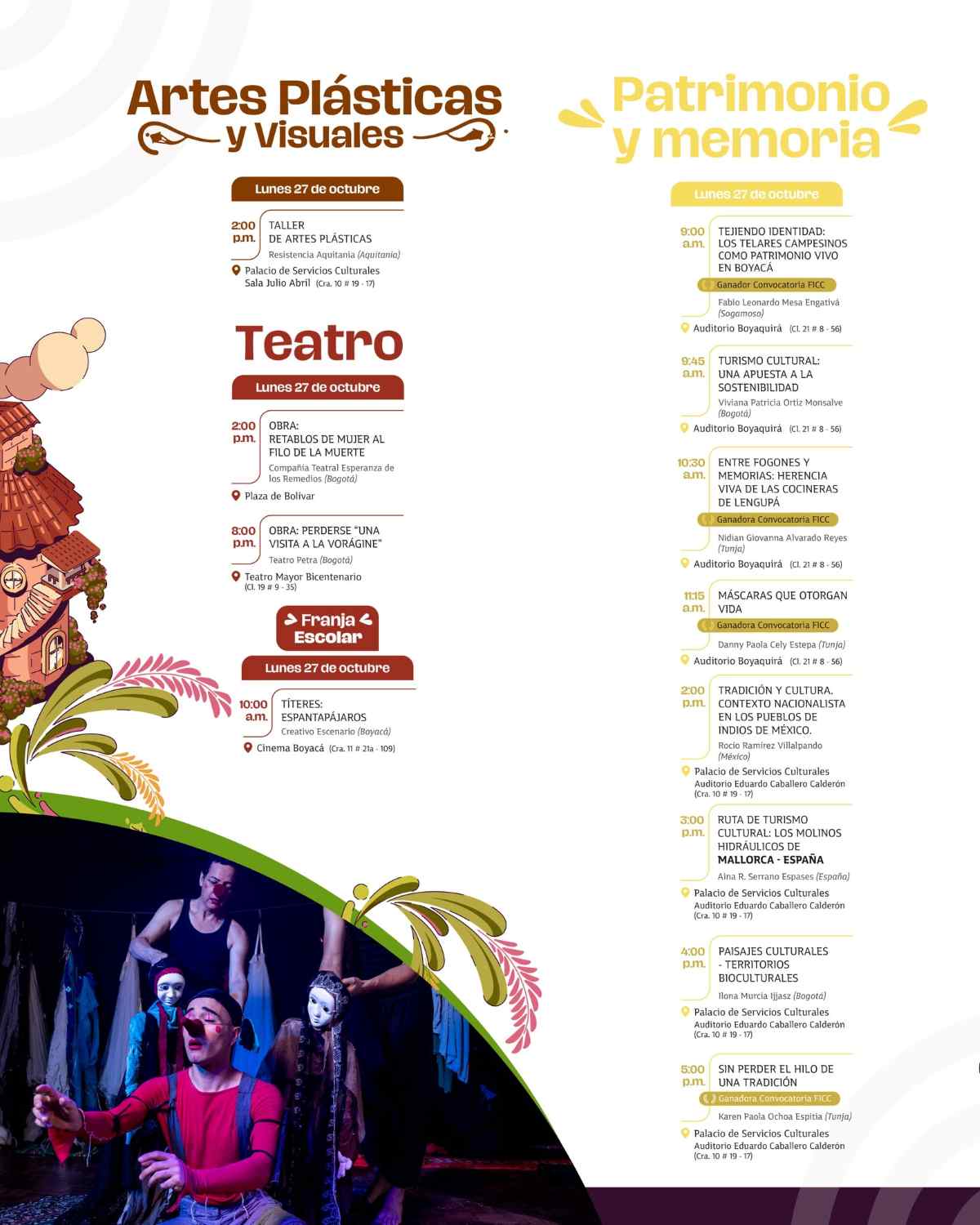 TUNJA: Programación FICC 2025 / lunes 27 de octubre