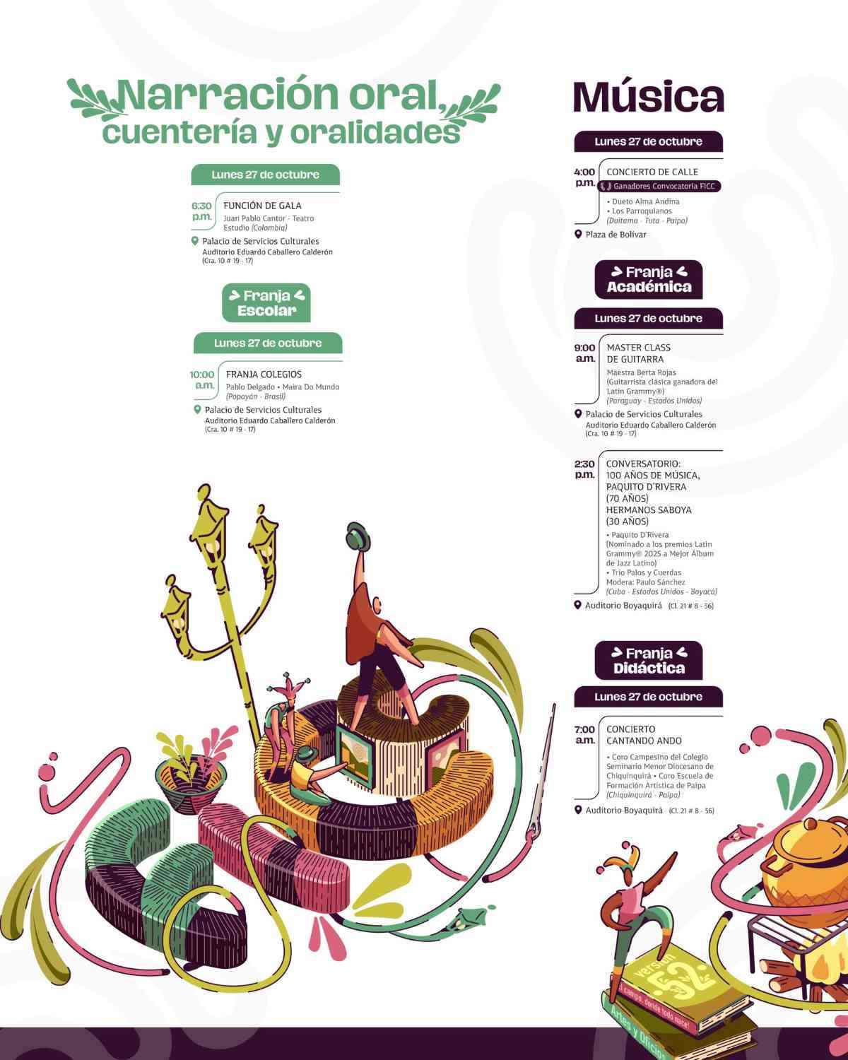 TUNJA: Programación FICC 2025 / lunes 27 de octubre