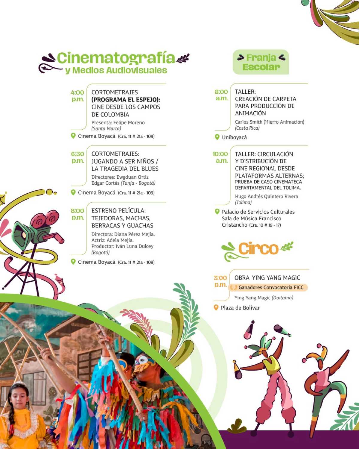 TUNJA: Programación FICC 2025 / martes 28 de octubre