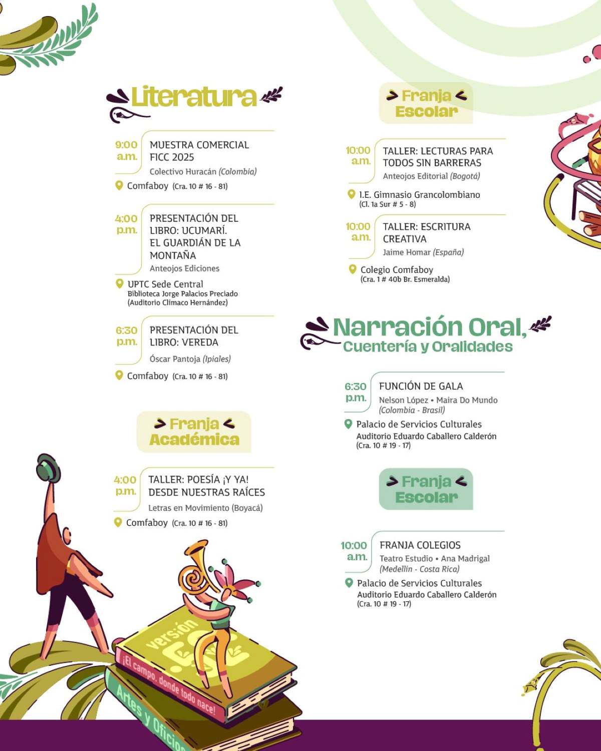 TUNJA: Programación FICC 2025 / martes 28 de octubre