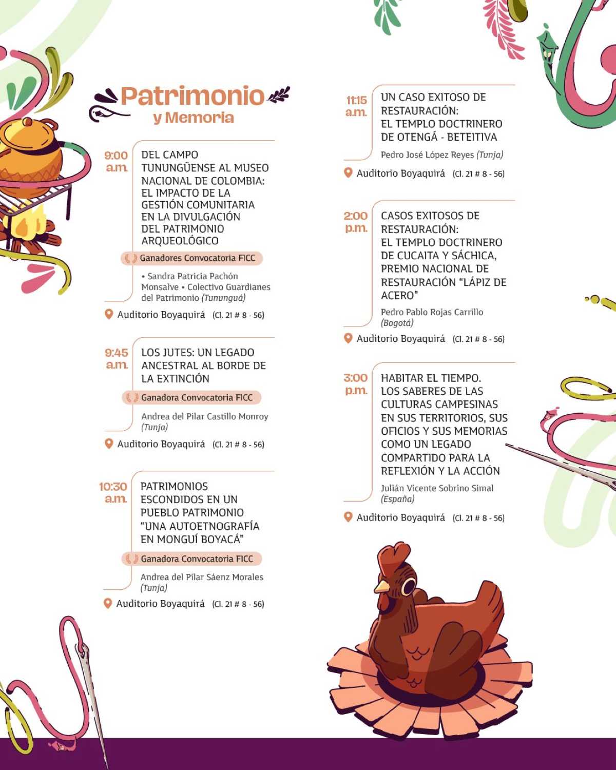 TUNJA: Programación FICC 2025 / martes 28 de octubre