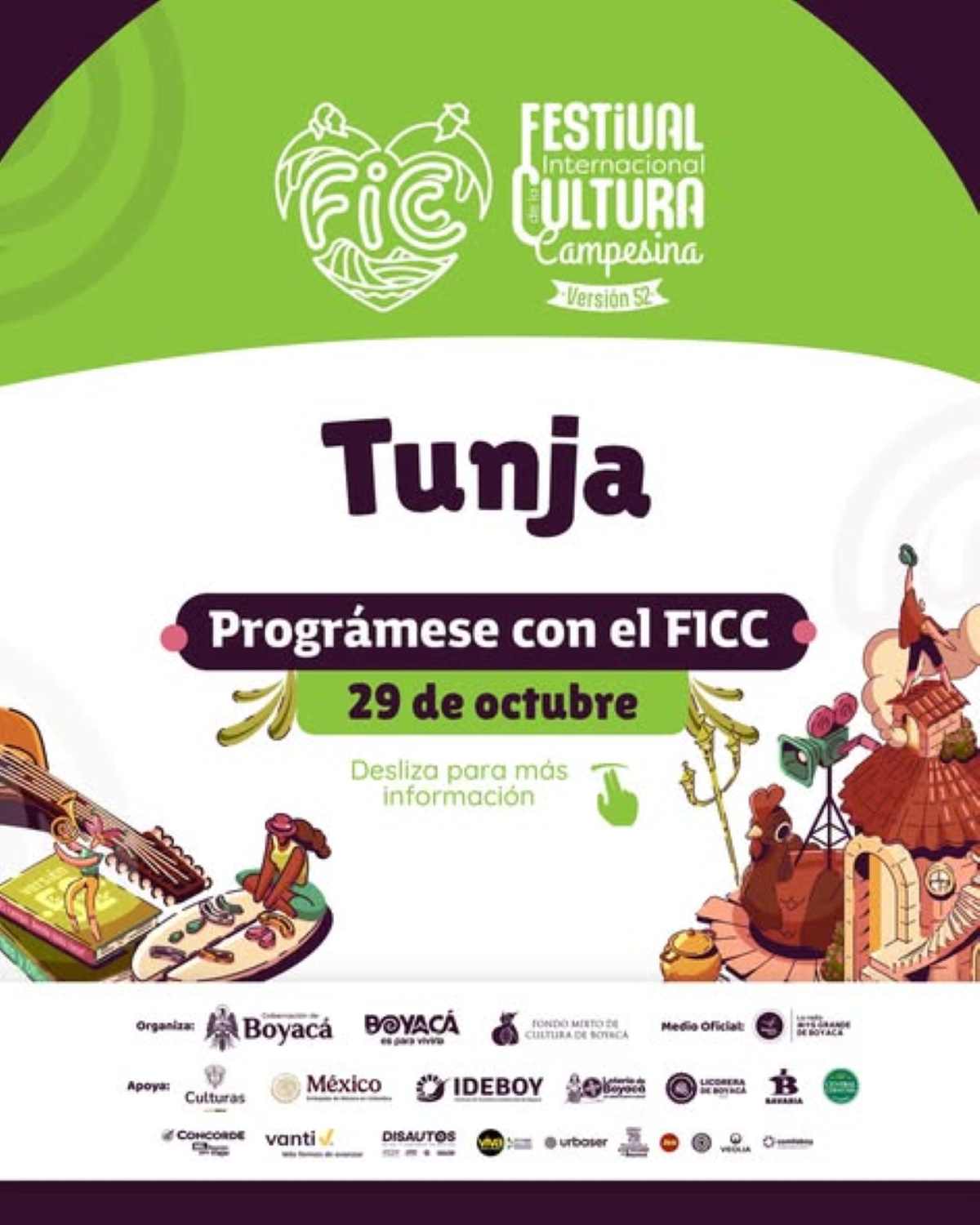 TUNJA: Programación FICC 2025 / miércoles 29 de octubre TUNJA: Programación FICC 2025 / miércoles 29 de octubre