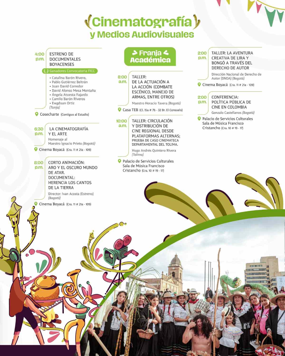 TUNJA: Programación FICC 2025 / jueves 30 de octubre