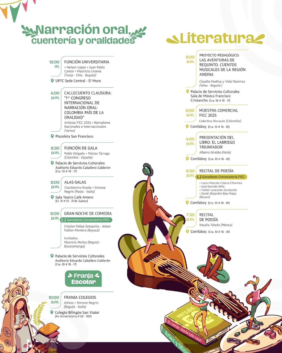 TUNJA: Programación FICC 2025 / jueves 30 de octubre