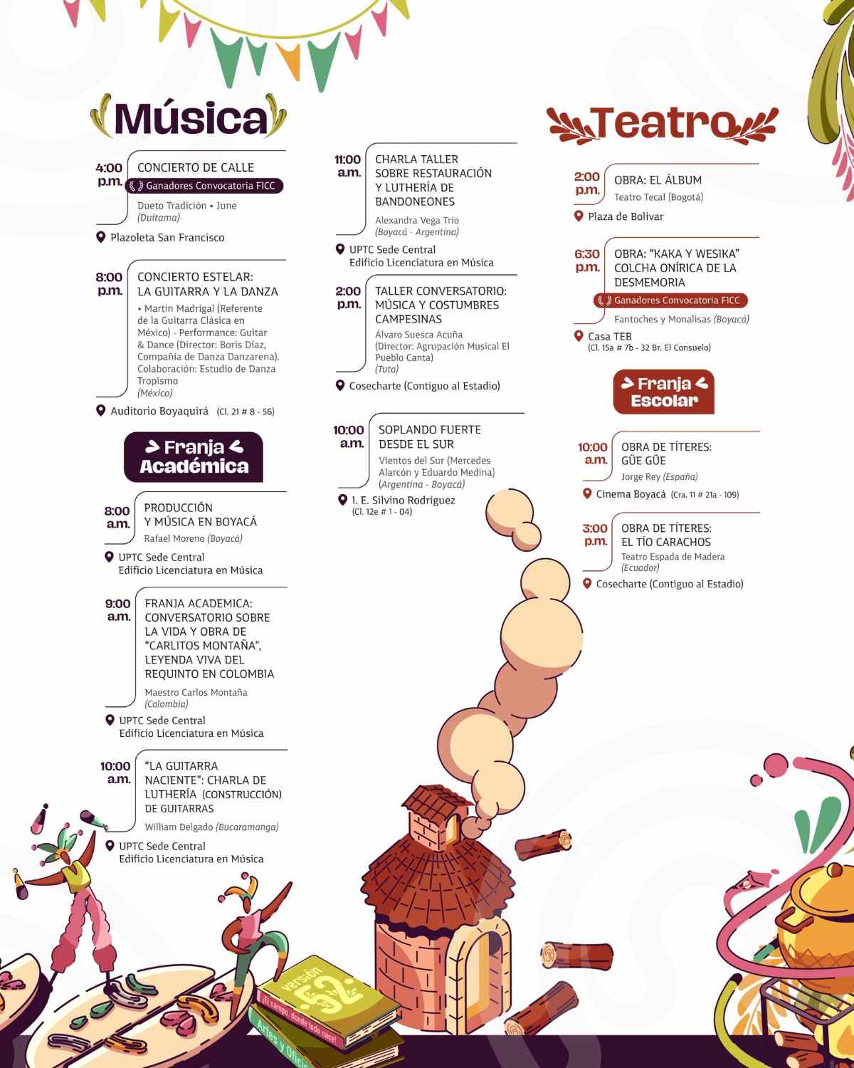 TUNJA: Programación FICC 2025 / jueves 30 de octubre
