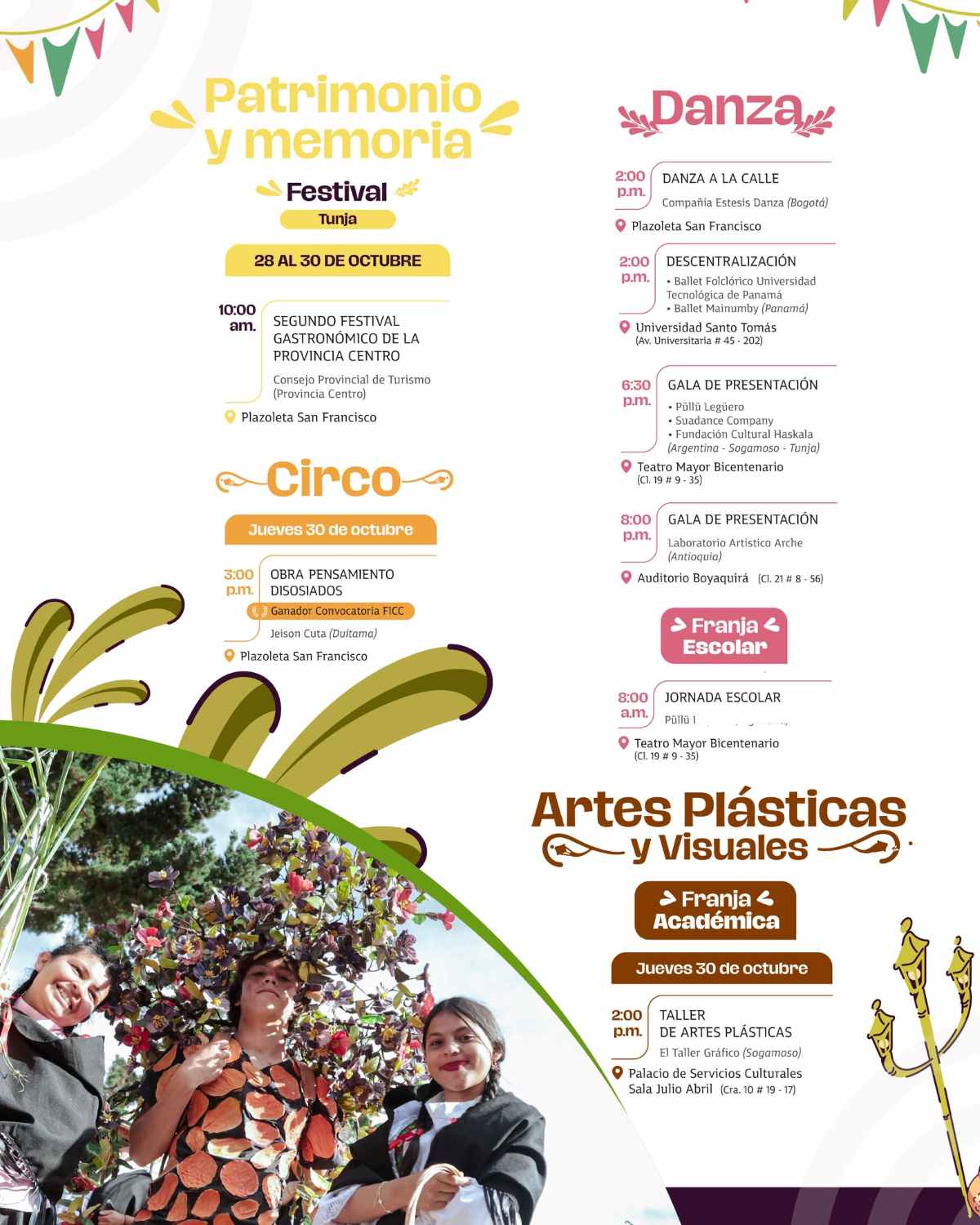 TUNJA: Programación FICC 2025 / jueves 30 de octubre