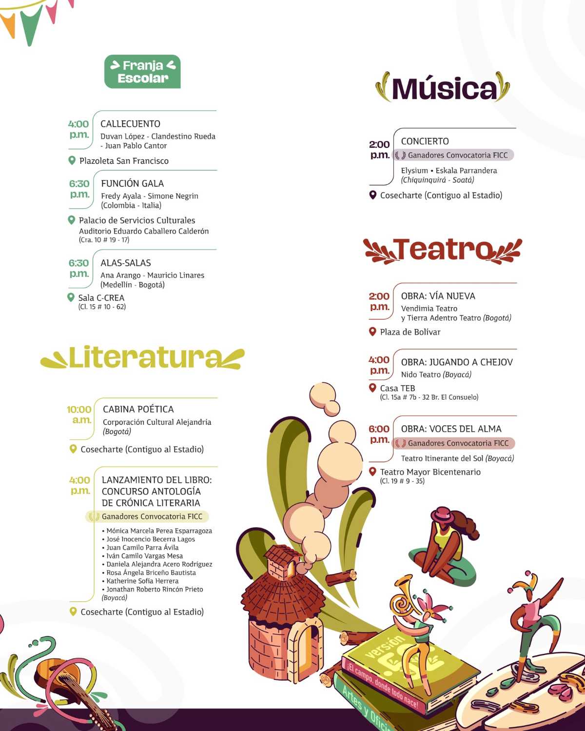 TUNJA: Programación FICC 2025 / sábado 1 de noviembre