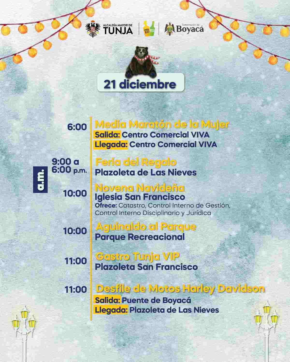 Aguinaldo Boyacense 2025-Programación