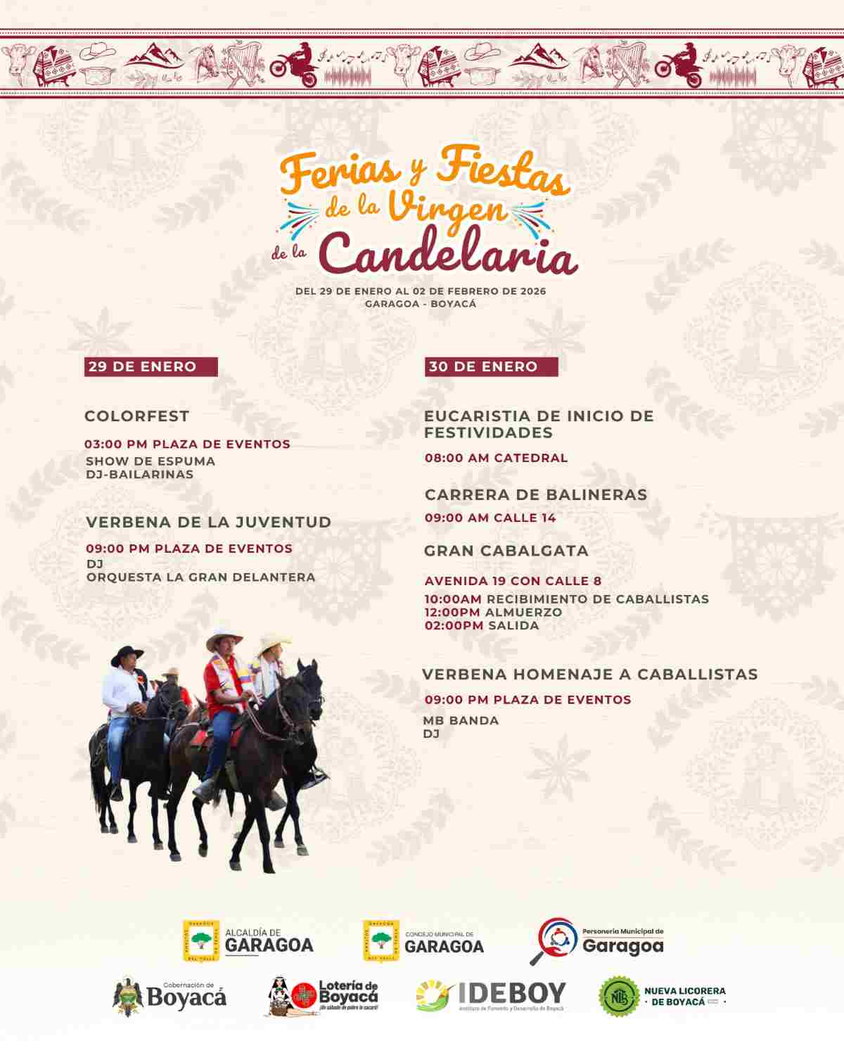 GARAGOA: Ferias y Fiestas de la Virgen de la Candelaria 2026