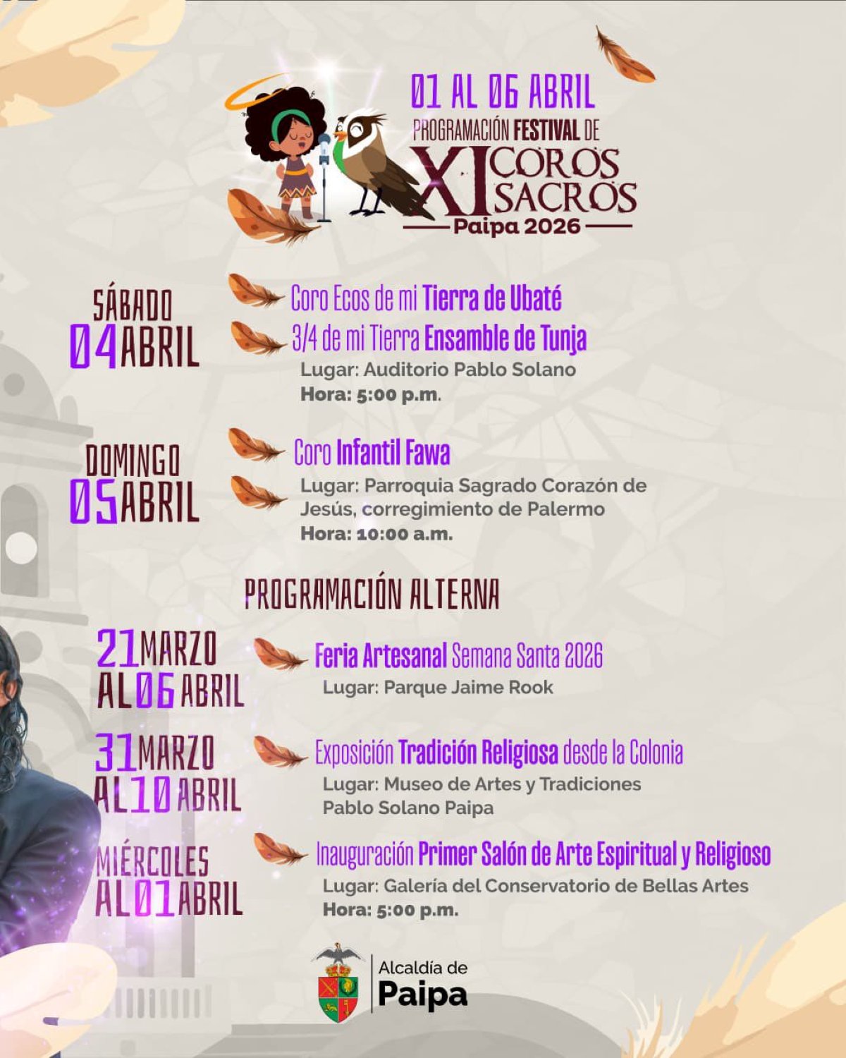 PAIPA: 11° Festival de Coros Sacros 2026