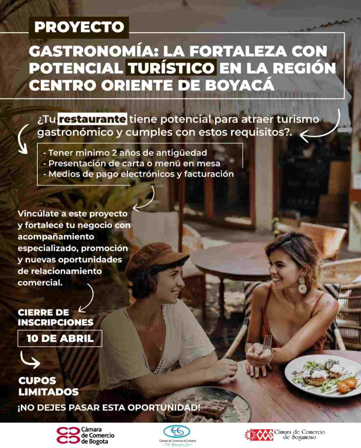 CONVOCATORIA: Proyecto «Gastronomía: la fortaleza con potencial turístico en la región Centro Oriente de Boyacá» CONVOCATORIA: Proyecto "Gastronomía: la fortaleza con potencial turístico en la región Centro Oriente de Boyacá"
