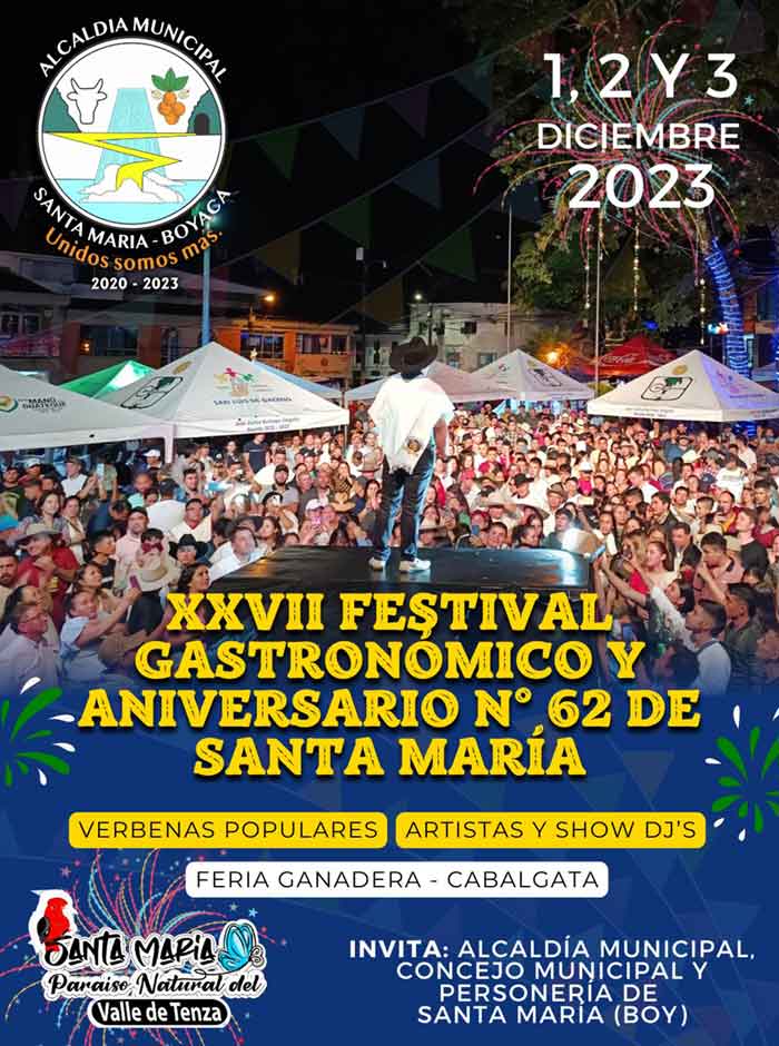 SANTA MARÍA Festival Gastronómico. Ferias y Fiestas 2023 Fondo Mixto