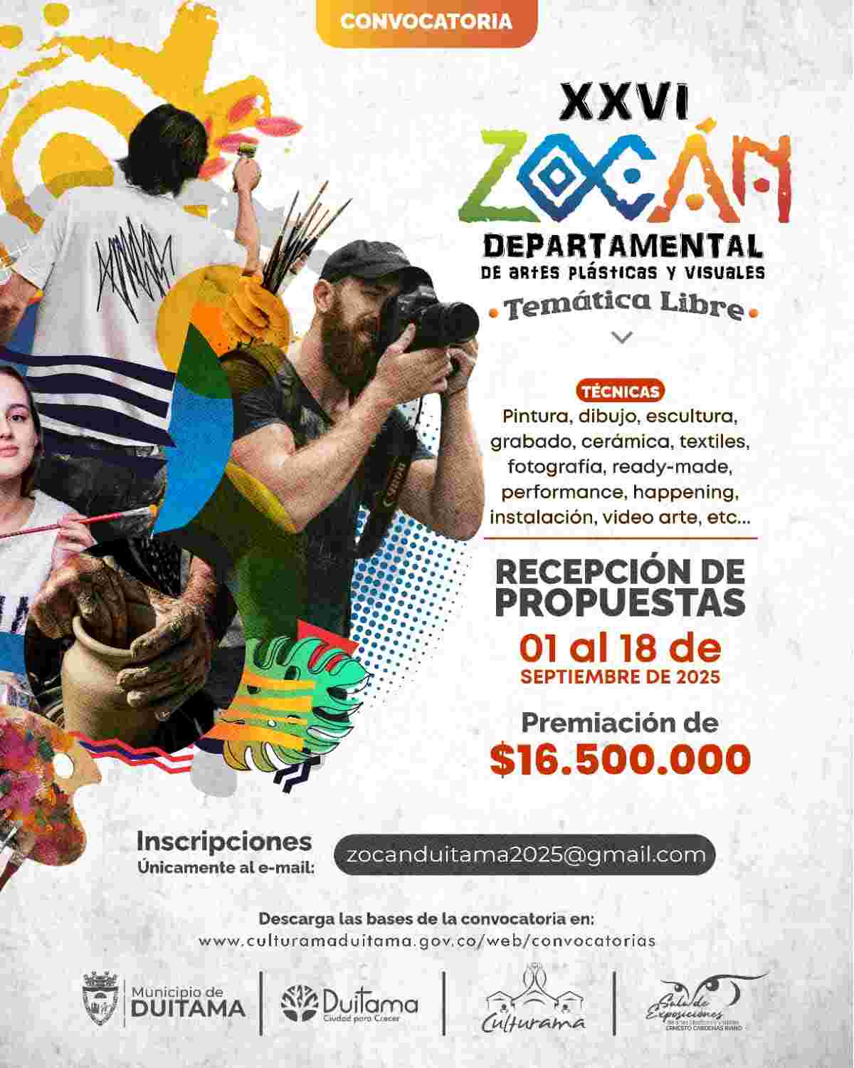 DUITAMA: Convocatoria 26° Zocan Departamental de Artes Plásticas y Visuales 2025