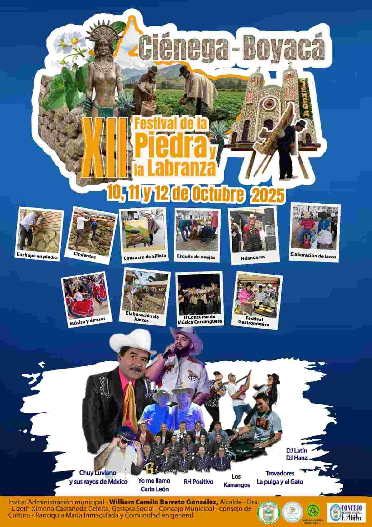 CIÉNEGA, Boyacá: 12° Festival de la Piedra y la Labranza 2025