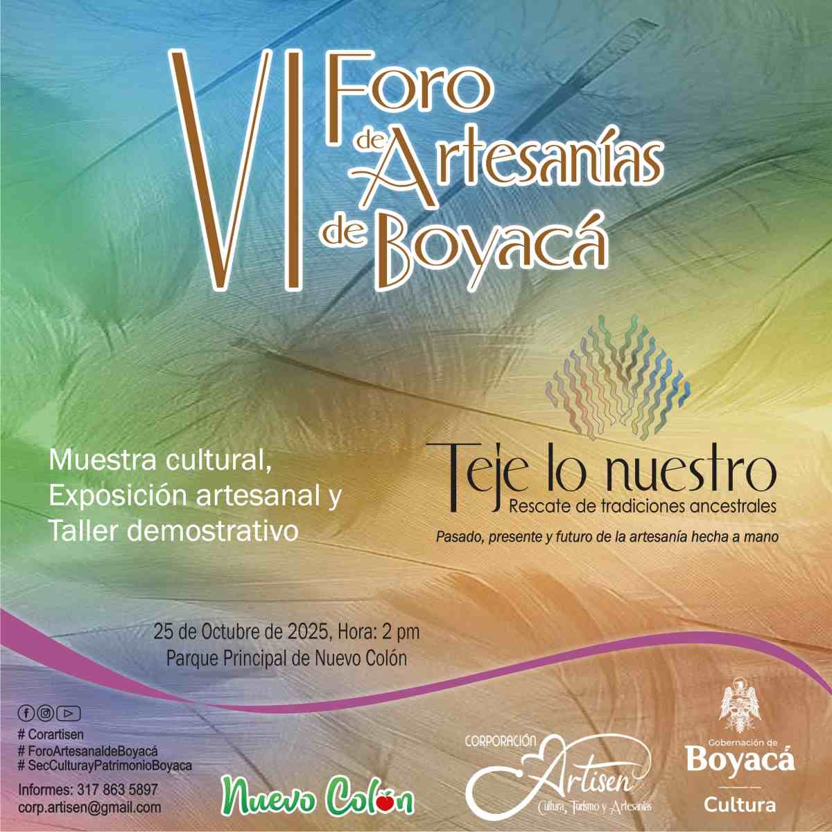 NUEVO COLÓN: 6° Foro de Artesanías de Boyacá "Teje lo Nuestro" 2025
