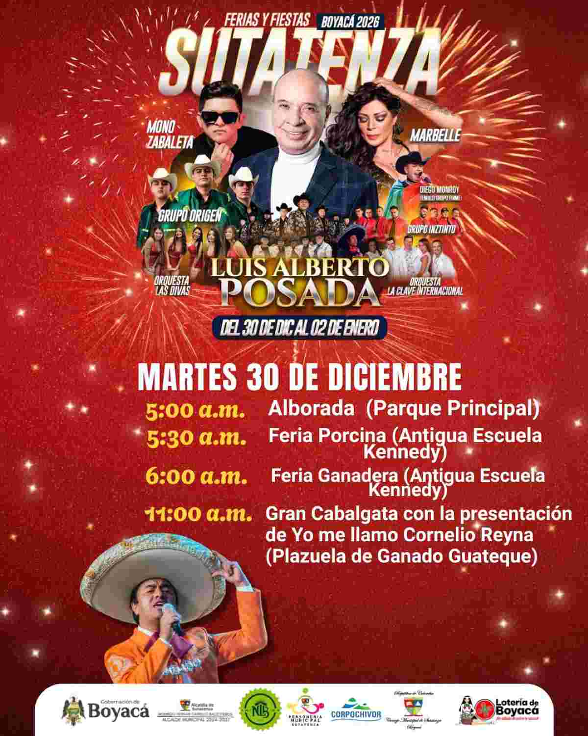 SUTATENZA: Ferias y Fiestas 2026