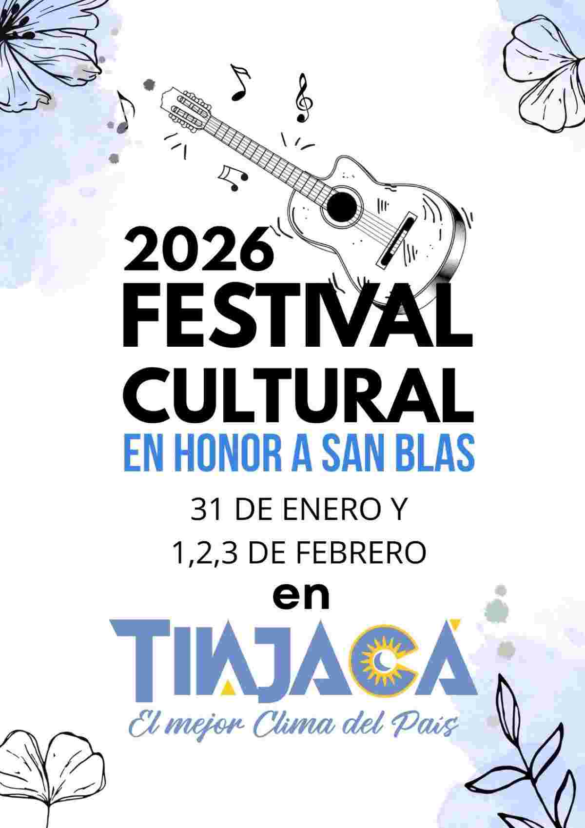 TINJACÁ: Festival Cultural en Honor a San Blas 2026 TINJACÁ: Festival Cultural en Honor a San Blas 2026