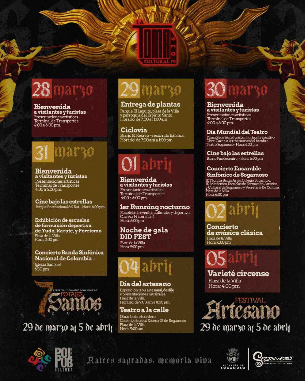 SOGAMOSO: Toma Cultural 2026 SOGAMOSO: Toma Cultural 2026