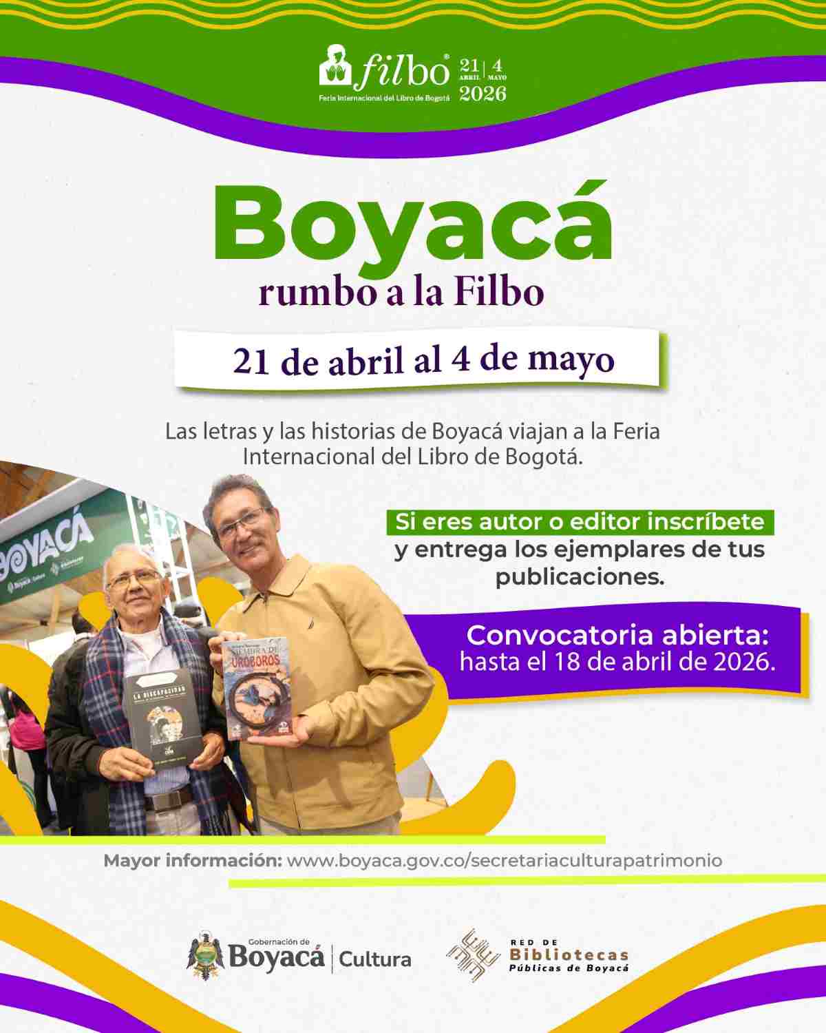 CONVOCATORIA: «Boyacá Rumbo a la FILBO 2026» CONVOCATORIA: "Boyacá Rumbo a la FILBO 2026"