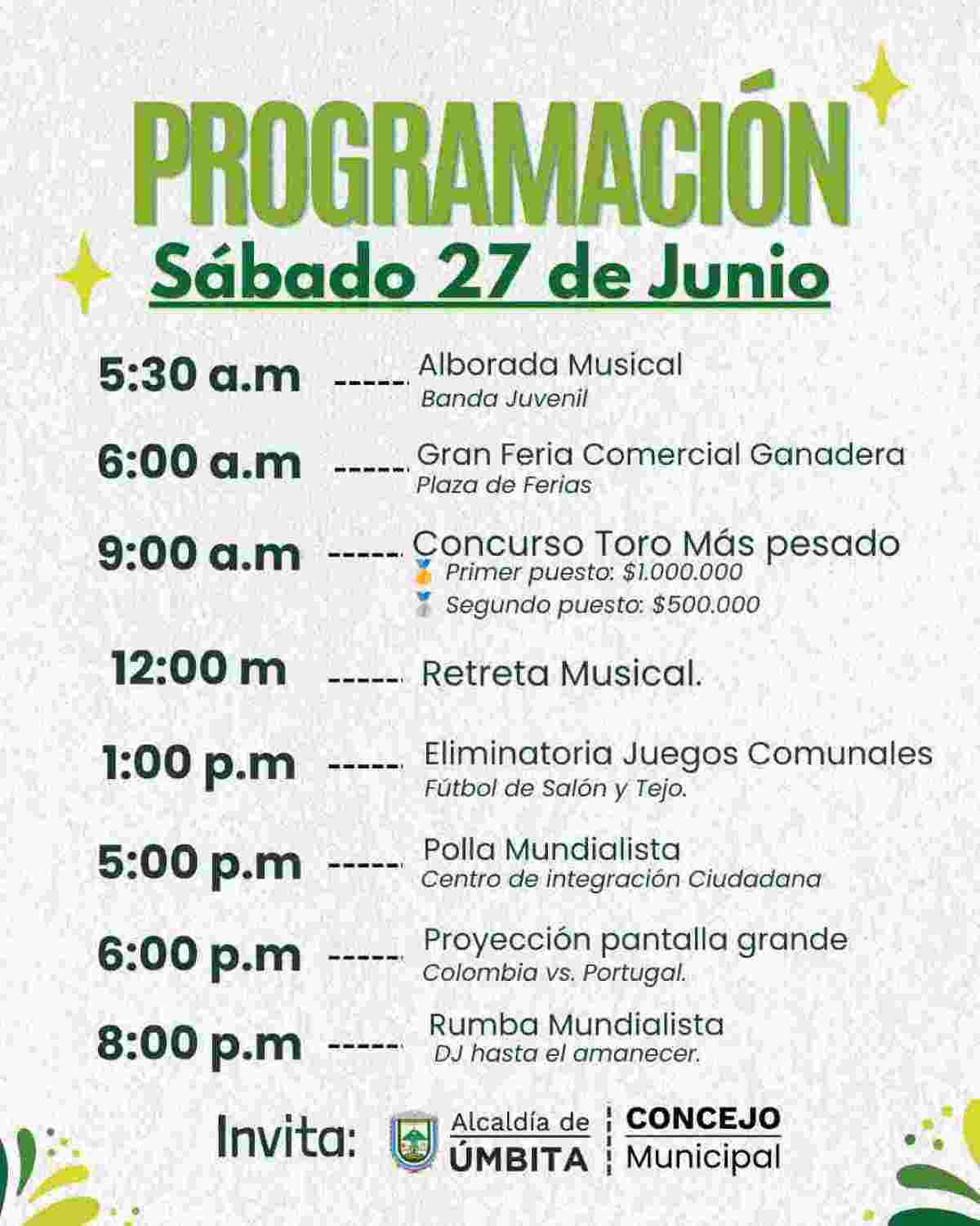 Disfruta de las tradicionales Ferias y Fiestas de Mitaca en Úmbita este 27 y 28 de junio de 2026. Conoce la programación ganadera, carranguera y cultural.