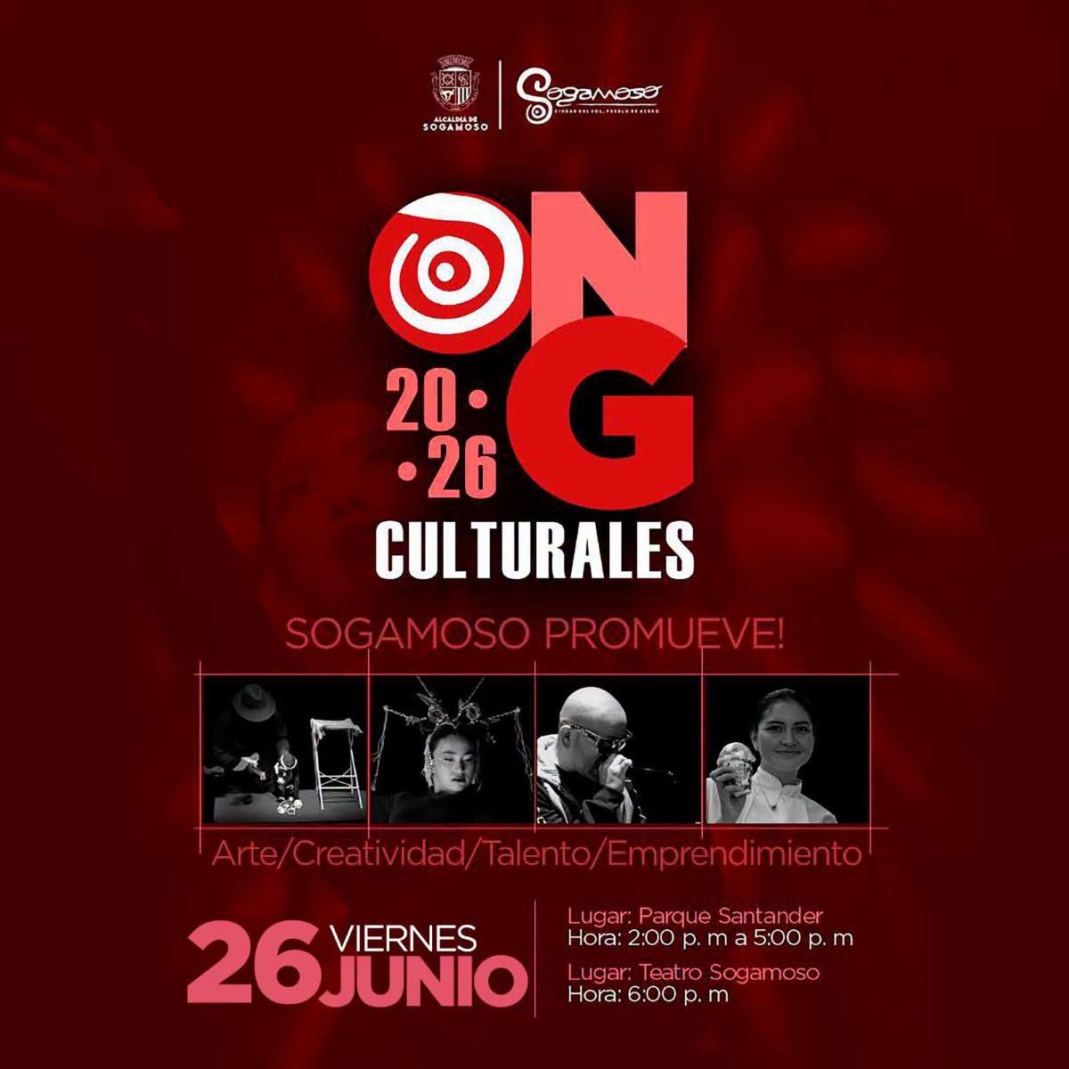 SOGAMOSO: Encuentro de ONG Culturales y Feria Multicultural 2026 Afiche oficial del Encuentro de ONG Culturales y Feria Multicultural 2026 en Sogamoso, Boyacá.