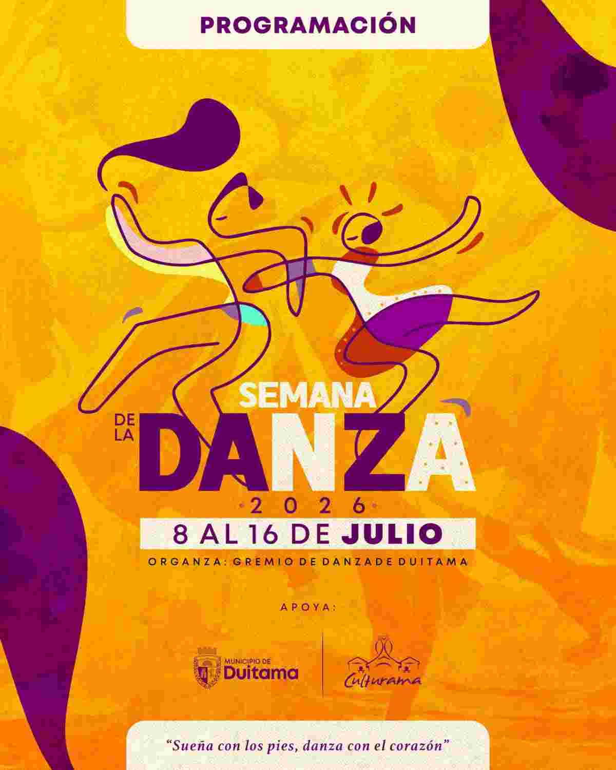 DUITAMA: Semana de la Danza 2026 Afiche oficial y cronograma de actividades de la Semana de la Danza 2026 en Duitama, Boyacá.