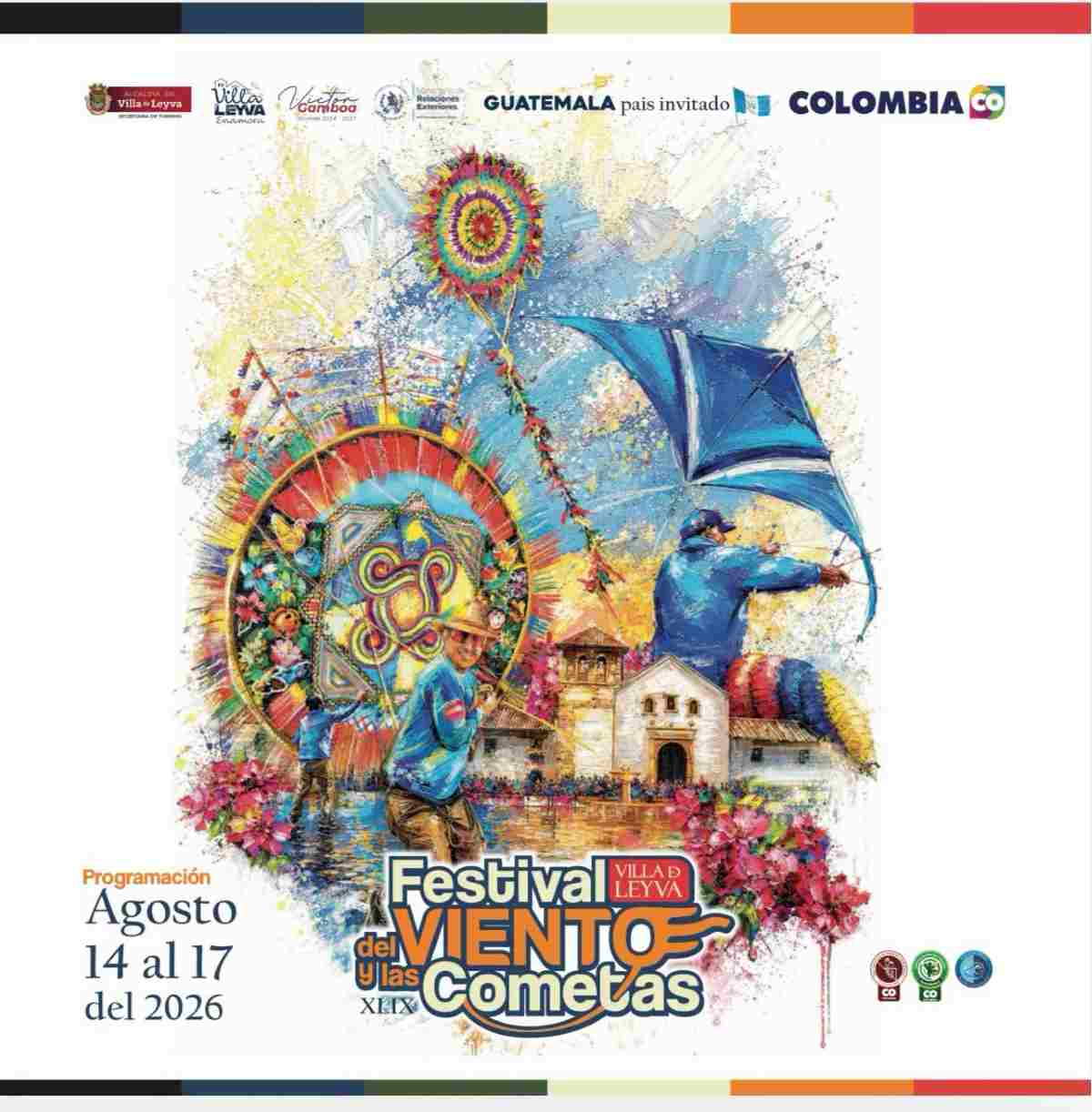 VILLA DE LEYVA: XLIX Festival del Viento y las Cometas 2026 fiche oficial del XLIX Festival del Viento y las Cometas 2026 en Villa de Leyva.