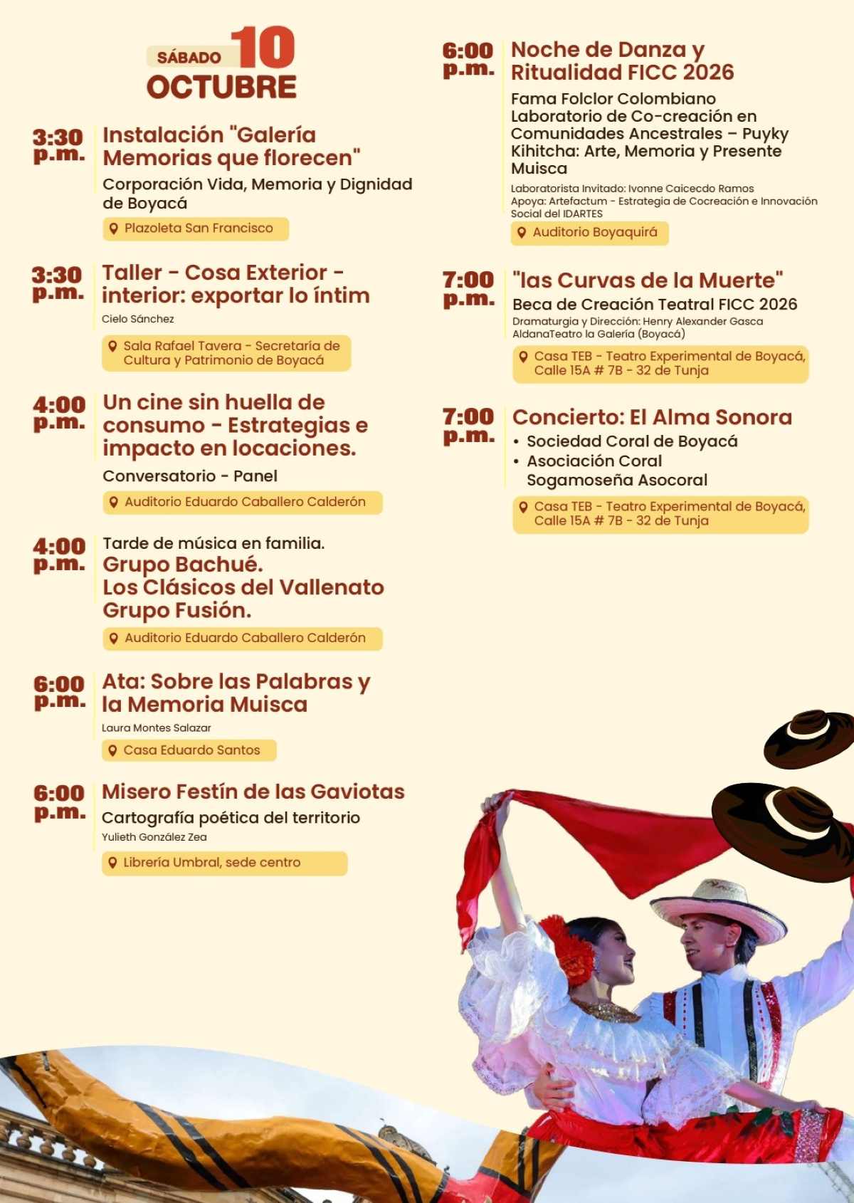 Programación FiCC 2026 (Sábado 10 de octubre)