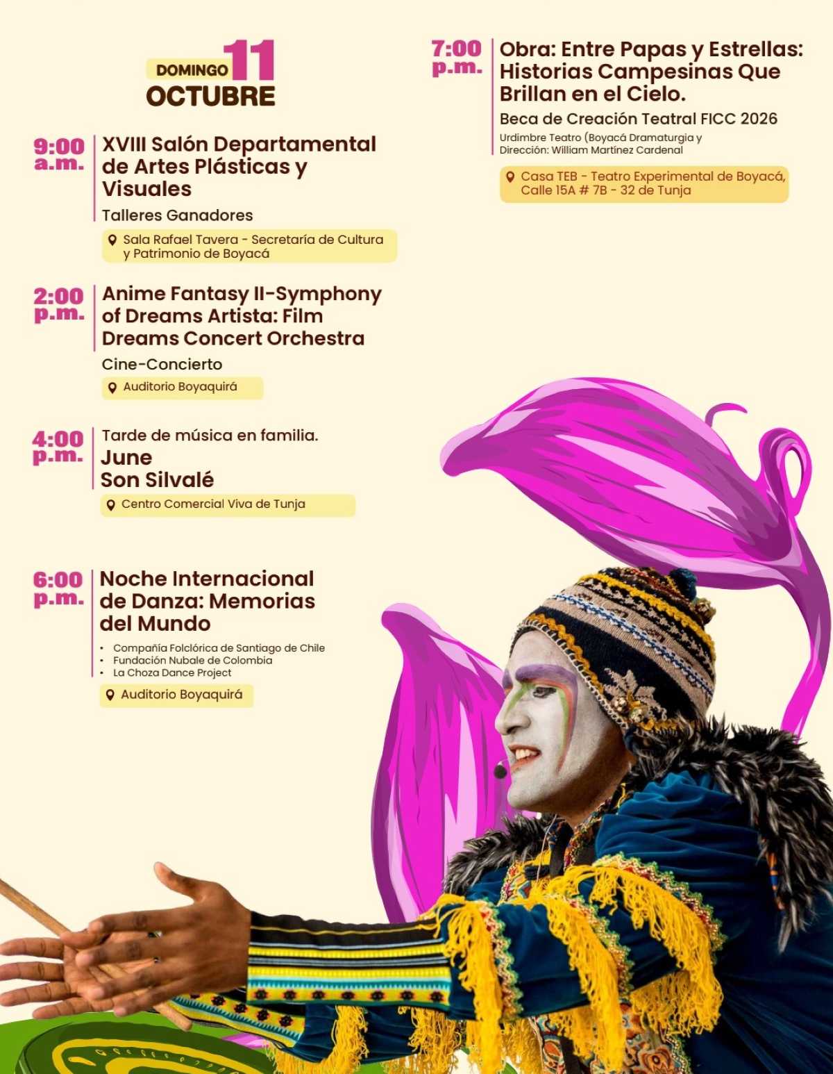Programación FICC 2026 (Domingo 11 de octubre)